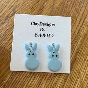 Blue Bunny Earrings